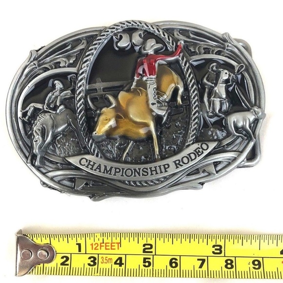 RODEO Belt Buckle Western CHAMPIONSHIP - Picture 2 of 4
